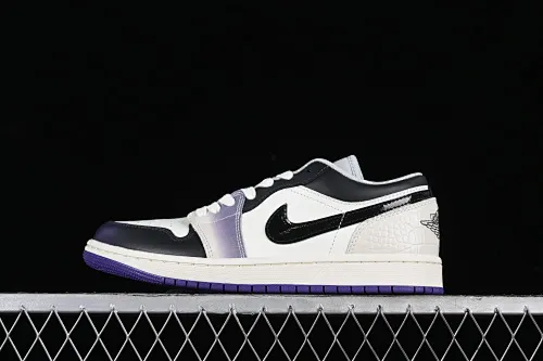 All categories Air Jordan Jordan series basketball shoes Air Jordan 1 Low G version pure original Air Jordan 1 Low "Purple" AJ1 Joe 1 white black purple low-top cultural casual sneakers HF5759-101